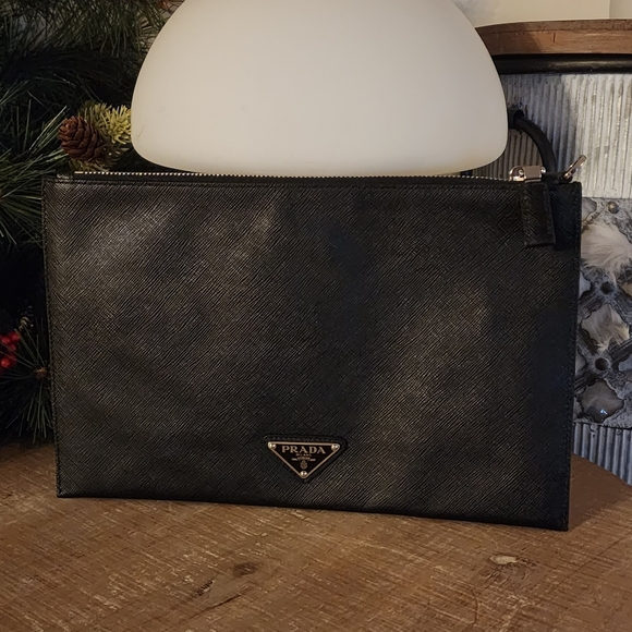 Prada Comic Patch Saffiano Pouch / Wristlet - Picture 5 of 12